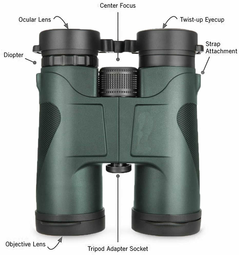 Gaterda 10x42 Binoculars for Adults, HD Professional/Waterproof Fogproof Binoculars with Low Light Night Vision, Durable and Clear FMC BAK4 Prism Lens, for Birds Watching Hunting Traveling Outdoor Sports